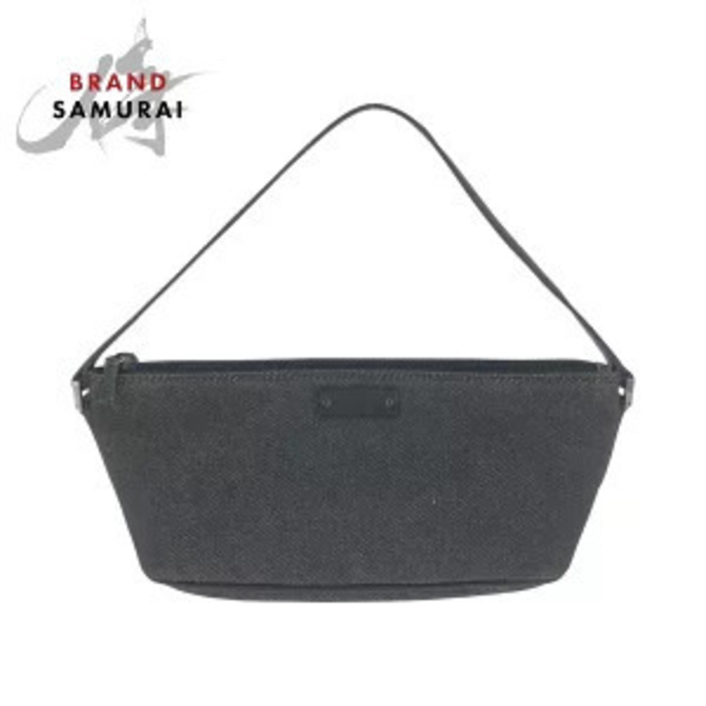 Gucci Black Denim Leather Handbag Accessory Pouch